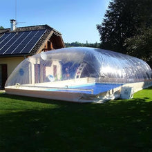 Xscxliny Outdoor Transparent Inflatable Pool Cover Swimming Pool Dome Tent, Clear Inflatable Pool Cover Inflatable Pool Cover Transparent Bubble Cover, Waterproof Cloth Dome House,8 * 5 * 3m