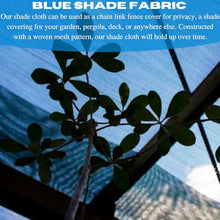 VBS - 80% Blue Shade Cloth - Mesh Fabric for Fence Privacy Screen, Garden Shade, Mesh Fence Screening, Shade Cloth Rolls, Wind Screen, Blue Shade Cloth, White Shade Mesh (12' x 275')