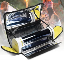 Portable Solar Oven, Outdoor Solar Stove with Thermometer, 4.5L Large Capacity and Adjustable Temperature, Cook Meals in 20 Min and Easy to Carry, Great for Camping, Travel and Beach