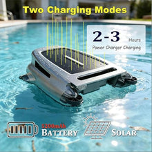 SDdPulse Pool Cleaner Robot,Solar Powered Automatic Robotic Pool Skimmer with APP & Remote Control and 3.8L Large Filter Basket,24/7 Surfaces Cleaner,5200mAh Battery,for All swimm