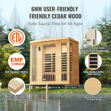 VEVOR 3-4 Person Far Infrared Wooden Sauna Brown