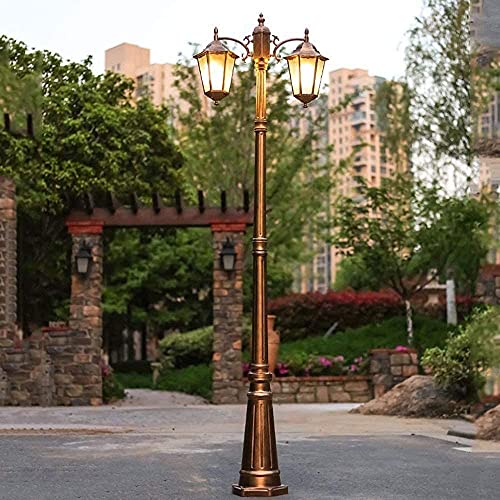 Post Lights Outdoor Street Lights Outdoor Lamp Post Light Aluminum Waterproof Column Light European Patio Landscape High Pole Light Road Glass Lawn Light Garden Anti-Rust Lighting Outdoor Street