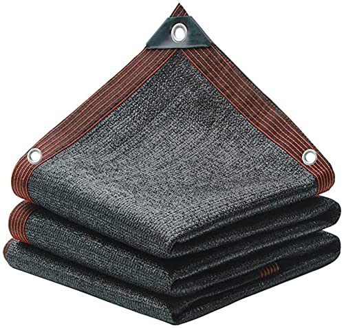 5JJJLOOOPP Agricultural Shading Sunshade Shade Cloth 90% Strong Light Protection Sunshade Sail Windproof Sunshade Net Agricultural (Black 7x8m)