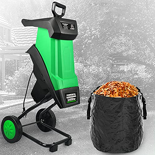 Garden Shredder, Portable Electric Garden Wood Chipper, Branch and Leaf Shredder, Suitable for Lawn, Yard (10M)