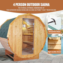 OUTEXER Outdoor Traditional Sauna 4-5 Person 240V 4.5KW 6'x6’ Steam Saunas
