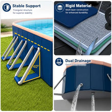 Hard Sided Fold Up Above Ground Family Pool, No Pump Kiddie Wading Pool