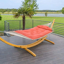 Hatteras Hammocks Deluxe Roman Arc Cypress 15 ft. Hammock Stand, Southern Cypress Wood, Rust Resistance Hardware, Handcrafted in The Carolinas, 450 Pound Weight Capacity
