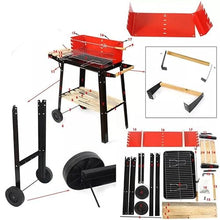 ZHCHAO Home Square Charcoal BBQ Grills Portable Outdoor Picnic Barbecue Stove BBQ Tools for Garden Camping