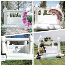 awesmflate White Commercial Grade Bounce House with Blower 13x11.5x10ft