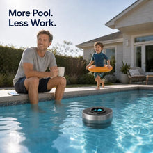FinWhale Smart Chlorine Dispenser & Pool Monitor, Auto Dosing with Calculated Free Chlorine (FC), pH, ORP & Temp, Up to 25,000 Gal, 1" & 3" Tablets, Solar & Battery Powered, 2.4 GHz Wi-Fi, Free App
