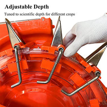 DLYZAYE Portable Manual Seeder Spreaders, Hand-Push Roller Seeder with 8 Seed Plates, Double Cylinder Seeding Planter & Fertilizer Applicator for Corn Soybean Peanut Cotton,6 Mouths