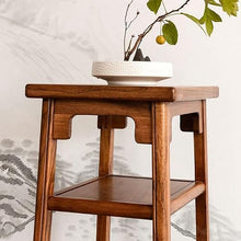 GKOKG Coffee Tables Chinese Style Wooden Corner Sofa Side Table Living Room Small Square Bedroom Bedside