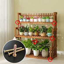 Plant Stand for Indoor Outdoor, Wood Plant Shelf Corner Display Rack, Multi-Tier Planter Pot Holder Decorate Flower Stands for Living Room Balcony Garden Patio, with Wheels