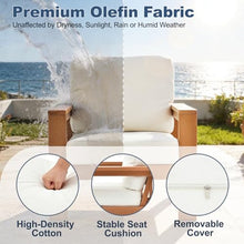 OTSUN 5 Pcs Outdoor Patio Furniture Set, Front Porch with 3 Seater Sofa 2 Single Chairs HDPE and Side Table Sectional for Garden Terrace & Backyard (5 Pcs Outdoor Patio Furniture Set)