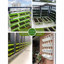 3/4 TiersVertical Wall Hanging Planter, Indoor and Outdoor Garden Container Boxes, Multi-Layer Railing Flower Pots for Vegetables Flowers Herbs (Color : White, Size : 67x93cm)