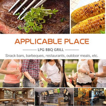 UYCVT 4 Burners Lpg Grill, Smokeless Outdoor Picnic Barbeque Roaster, Steel Grill Adjust Height Net for Camping Courtyard Party