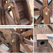 Water Wheel Fountain Outdoor Garden with Stand and Fountains Waterfalls Wooden for Patio Pond Pool Decoration Feature Vintage Rustic Ornamental(Diameter 90cm)