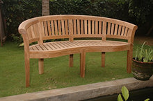 Anderson Teak Curve 3 Seater Bench Extra Thick Wood Teak Natural