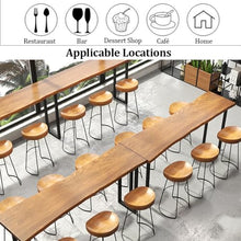 Dalumian Bar Table Solid Wood Narrow Counter Height Table, Rectangular Kitchen Table, High Pub Desk for Narrow Spaces Living Room (No Stools)(100CM)
