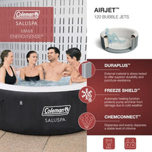 Bestway Coleman Miami AirJet Inflatable Hot Tub with EnergySense Cover Black