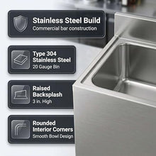 18” x 48” Stainless Steel Underbar Ice Bin - 161 lb NSF Extra-Wide Commercial Bar Ice Chest with Sliding Lid, Bottle Holders, Insulated Storage, Backsplash, Drain Pipe