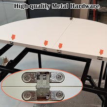 Blazea Banquet Round Folding Table for Dining, 48 54 60 72 Inch White Table Top Only, Solid Wood Table Top, Commercial Circle Foldable Table No Legs(200 cm (79 inch))