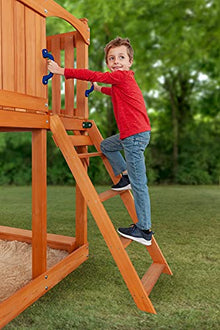 CREATIVE CEDAR DESIGNS Timber Valley Cedar Backyard Playset Blue Accessories