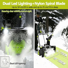 Ymnogjie 40V Cordless Snow Blower,Electric Snow Thrower Pro 2Batteries