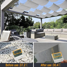 FENGZEQUAN U Shaped Wave Sunshade，Retractable Wave Shade Sail System，Outdoor Canopy pergola roof Hang Down u Shape Wave Awning，for Outdoor Patio Porch Garage Backyard Awning(W2.8*L7m/W9.19*L22.96ft)