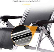 GAAHRQQQ Patio Reclining Chairs Zero Lounger Chair Oversized Balcony Recliner Chair with Cup Holder Folding Wide Seat Detachable Neck Pillow Sun Lounger (Color : Silver) (Color : Silver)