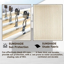 JHIAADEY Retractable Pergola Shade Cover，Sliding Wave Shade，Shape Design for Sunblock Thermal Insulation ，UV Protection Retractable(W:2.6m/102in*L:18m/59ft)