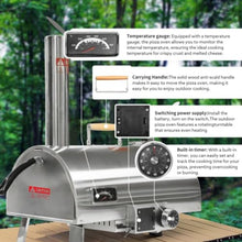 Tzou wh-vc2-PHO_12XIM6U3 Pizza Outdoor-Kitchen-ovens, One Size, Silver 12" Automatic Semicircle