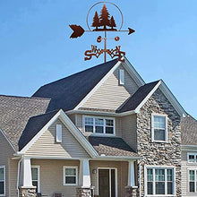 Weathervane Roof Weather Vane Black Weather Vane Wind Direction Indicator Kit Metal Bracket Weather Vane for Roof Garden Home Garden Sheds Fence Posts Pergola (Train)