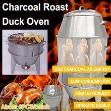 HayWHNKN Charcoal Roast Duck Oven Commercial BBQ Roaster, 3-Tier Multifunctional Stainless Steel Grill with Hooks, Tail Pins for Duck/Chicken/Turkey/Pig/Vegetables Roasting in Restaurant/Home/Outdoor