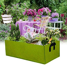 BBYYDS Felt Grow Bag Rectangle Planting Nursery Pot Outdoor Garden Flower with Handle Vegetable Containe