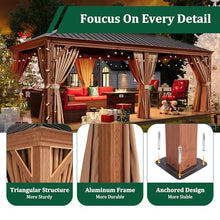 Sonegra 12' x 20' Hardtop Gazebo Brown