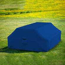 Covers & all Picnic Table Cover, 18 Oz Heavy Duty Waterproof UV & Weather Resistant Protector Outdoor Patio Bench Outside Furniture Cover with Air Vents & Drawstrings (98”L x 63”W x 37” H, Blue)