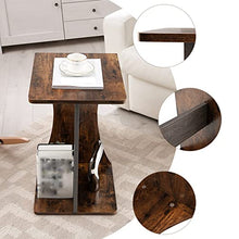 NRFJFOP 2PCS Side Table Sofa Couch Compact C-Shape End Snack Coffee
