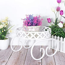 SIDUFHAOPKLL Single layer Metal Stand Plant Rack Flower Shelf Garden Decor Wrought Iron Balcony Outdoor Indoor Pot(E)