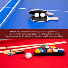 Hathaway Maverick 7-foot Pool and Table Tennis Multi Game Black with Red Felt