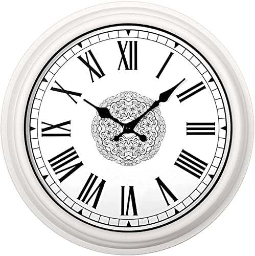 ERTTGWGF Garden Clocks Outdoor Round Vintage Easy to Read Home/Office/Classroom/School Clock