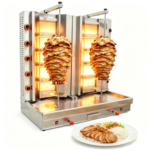TECHTONGDA 2800Pa Commercial Gas Shawarma Grill Machine Automatic Rotating