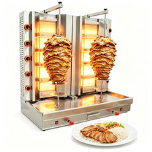 TECHTONGDA 2800Pa Commercial Gas Shawarma Grill Machine Automatic Rotating