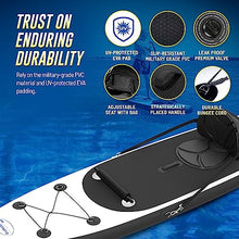 Blue Water Toys Inflatable Crossover Stand Up Paddle Board/Kayak Kit White and Black