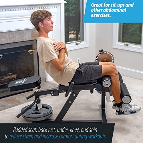 ANYTHING SPORTS Heavy Duty Adjustable Leg Extension and Curl Machine 2.0 Black