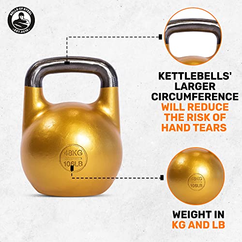 Bells of Steel Competition Kettlebell - Commercial and Home Gym - Strength Training - 36 kg Grey