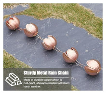 WKNHHL Rain Chain, Adjustable Copper with Multiple Sizes for Downspouts Rain Gutter Front Door Yard Garden Decoration,1 m (3.2ft)