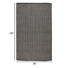 Benzara Handwoven Indoor Outdoor Area Rug 8 x 10 Charcoal Gray