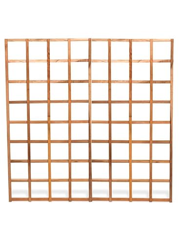 Solid Teak Wood Trellis 48 inches Wide x 72 inches Tall - Fully pre-Assembled - Privacy Screen -