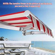 WZUOPG Manual Retractable Awning Door Window Awning Shelter Outdoor Canopy Home Deck Canopy with Manual Crank Handle（Frame Included ）